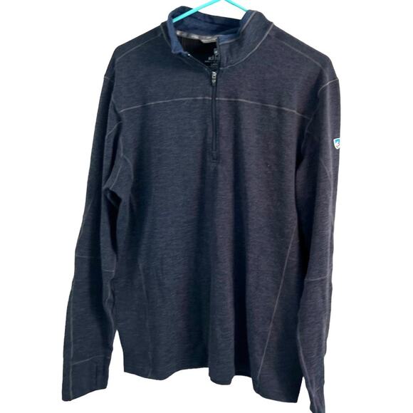 KUHL 1/4 Zip Navy Blue Sweater Pullover Jacket L - Picture 1 of 3